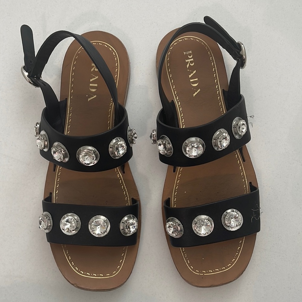Prada Flat sandals with Diamond details